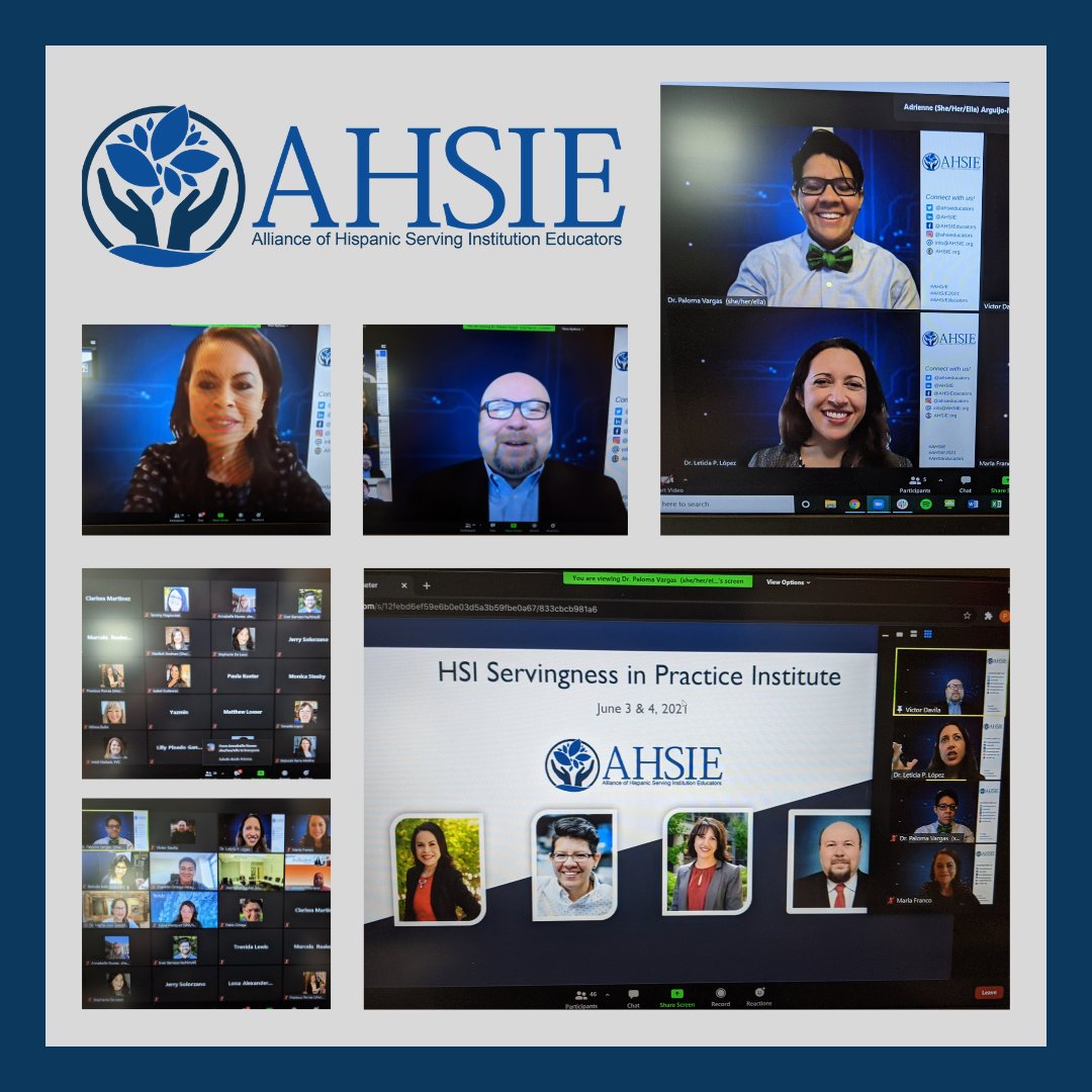 ahsieducators's tweet image. Thank you to everyone who participated in an amazing Day 1 of the AHSIE HSI Servingness in Practice Institute!  
#HSI #Servingness #AHSIE