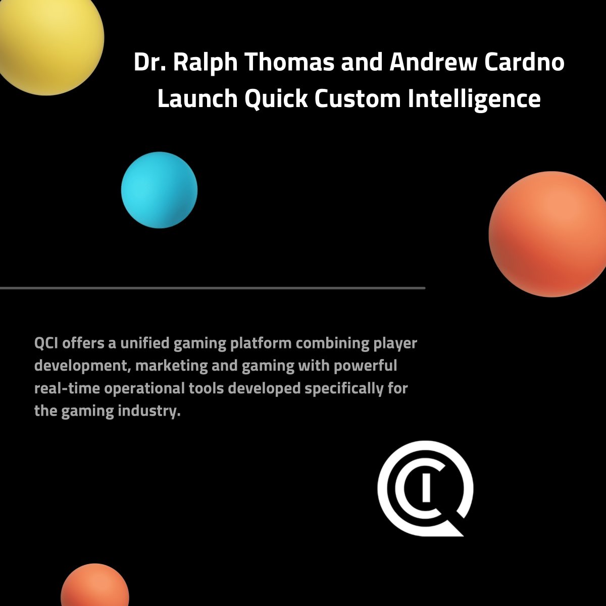 QCIntell's tweet image. Lots going on! Read more about our official launch in our press release at tinyurl.com/mpskv4cs #casinoindustry #CASINOS #slotgames #datascience #casinomarketing