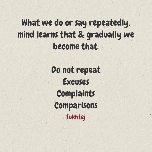 sukhtejsahni's tweet image. #mentalhealth #mentalhealthmatters #mentalreprogramming #repetition #mind #mindwork #beingbetter