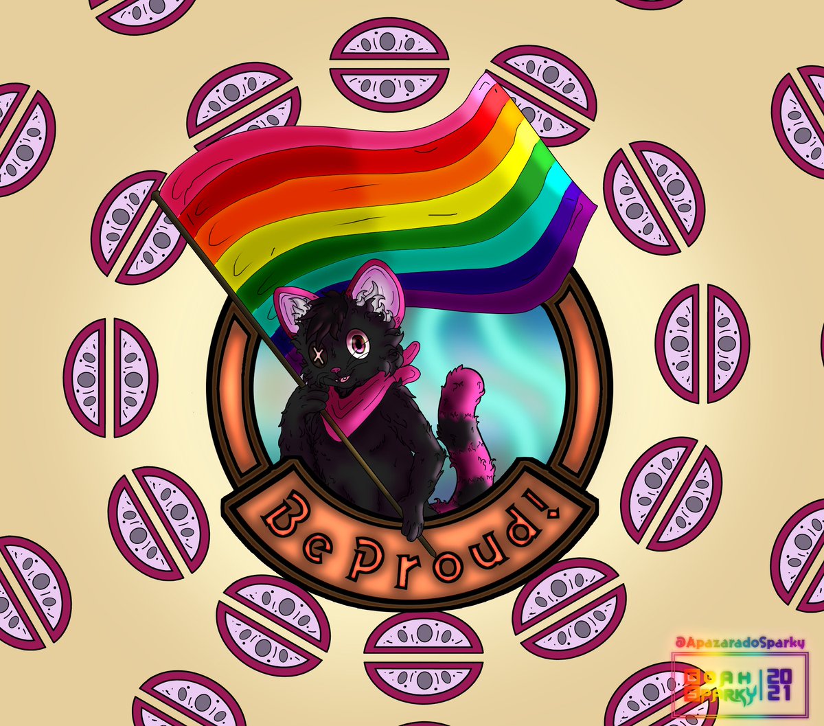 ApazaradoSparky's tweet photo. ✨🏳️🌈- PITAYAS OF PRIDE -🏳️🌈✨
For @DaienySchuttz, hope you like UwU
❤️+🔁= Happiness!!
#furry #furryfandom #furryart #furryanthro #DigitalArtist #digitalartwork #anthroart #cat #kyoki #neko #pitaya #dragonfruit #pride #Pride2021 #PrideMonth2021 #LGBTQIA2021 https://t.co/xeQ7UM8IeK