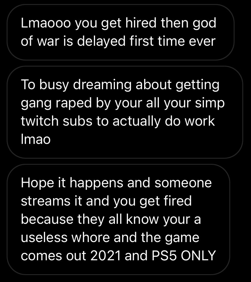 Charalanahzard's tweet photo. Aside from the ones I got for being hired in the first place, I think this is my first game-dev-related abusive message. I’VE FINALLY BEEN INITIATED, LOOK AT ME GO! 🎉 https://t.co/17jNTGGvSx