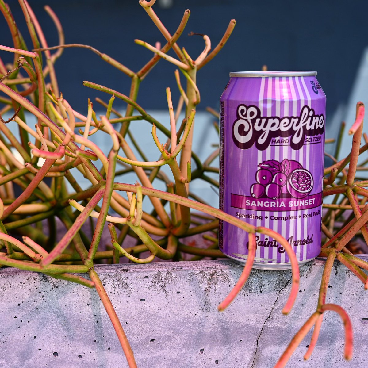 We’re caught up in the complex and sparkling flavor of Sangria Sunset made with 100% real ingredients. #superfineallthetime