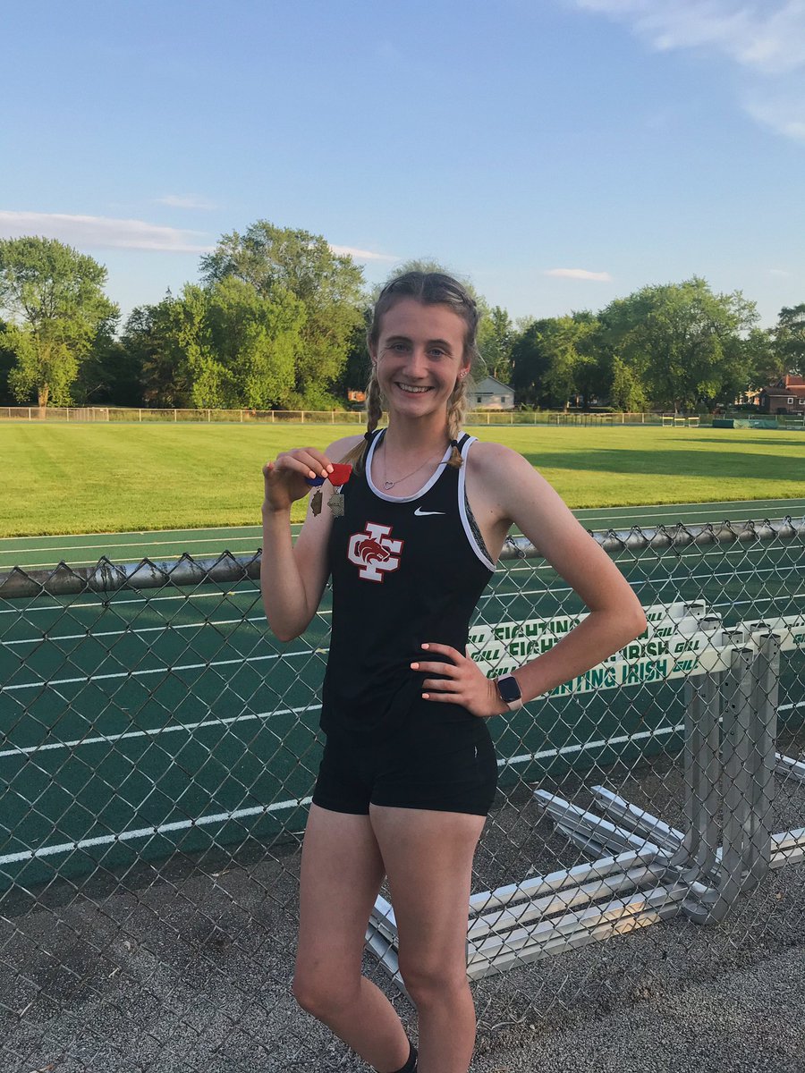 1st place High jump (5’4”) at sectionals today qualifying me for state. Along with 2nd place in Triple Jump (32’1”) also qualifying me to state! Overall team placing 3rd at sectionals!