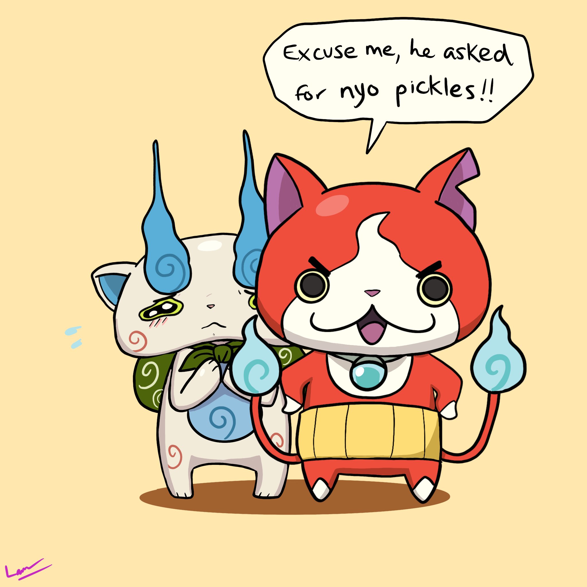 Twitter 上的 Renata Simp Nyo Pickles Jibanyan Komasan Meme Yokaiwatch 妖怪ウォッチ ジバニャン コマさん Drawing Fanart Procreate T Co Ntfmss9ge2 Twitter