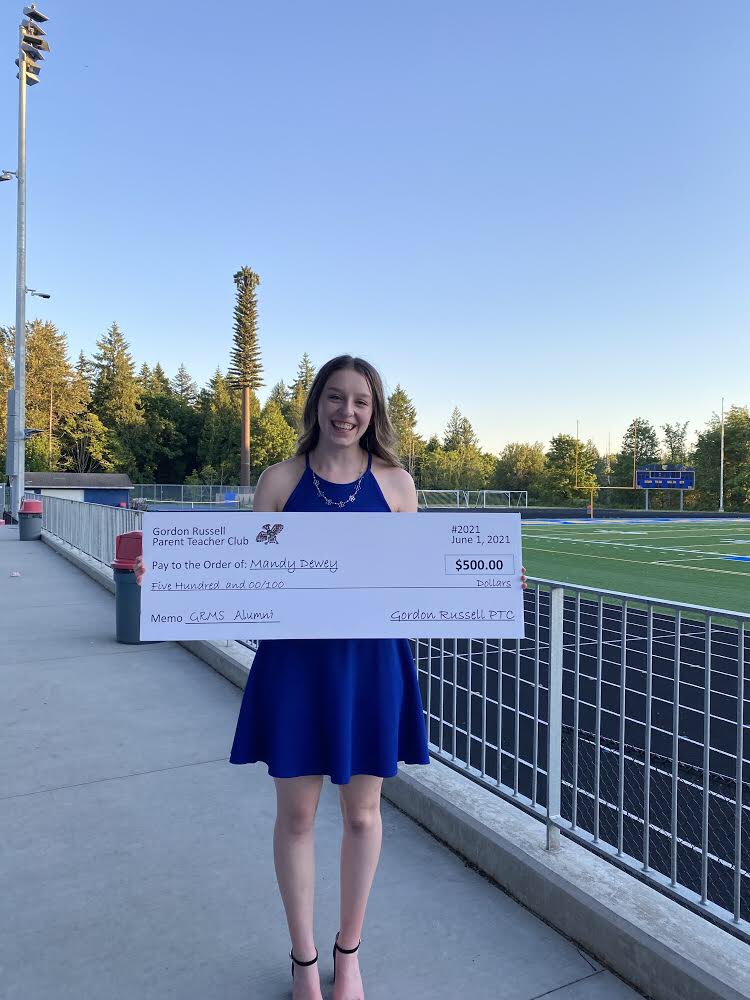 Congratulations to Mandy Dewey and Eleazar Heredia Carvajal for receiving the GRMS PTC scholarship for continuing education. #sbhsbruins #grmstbirds