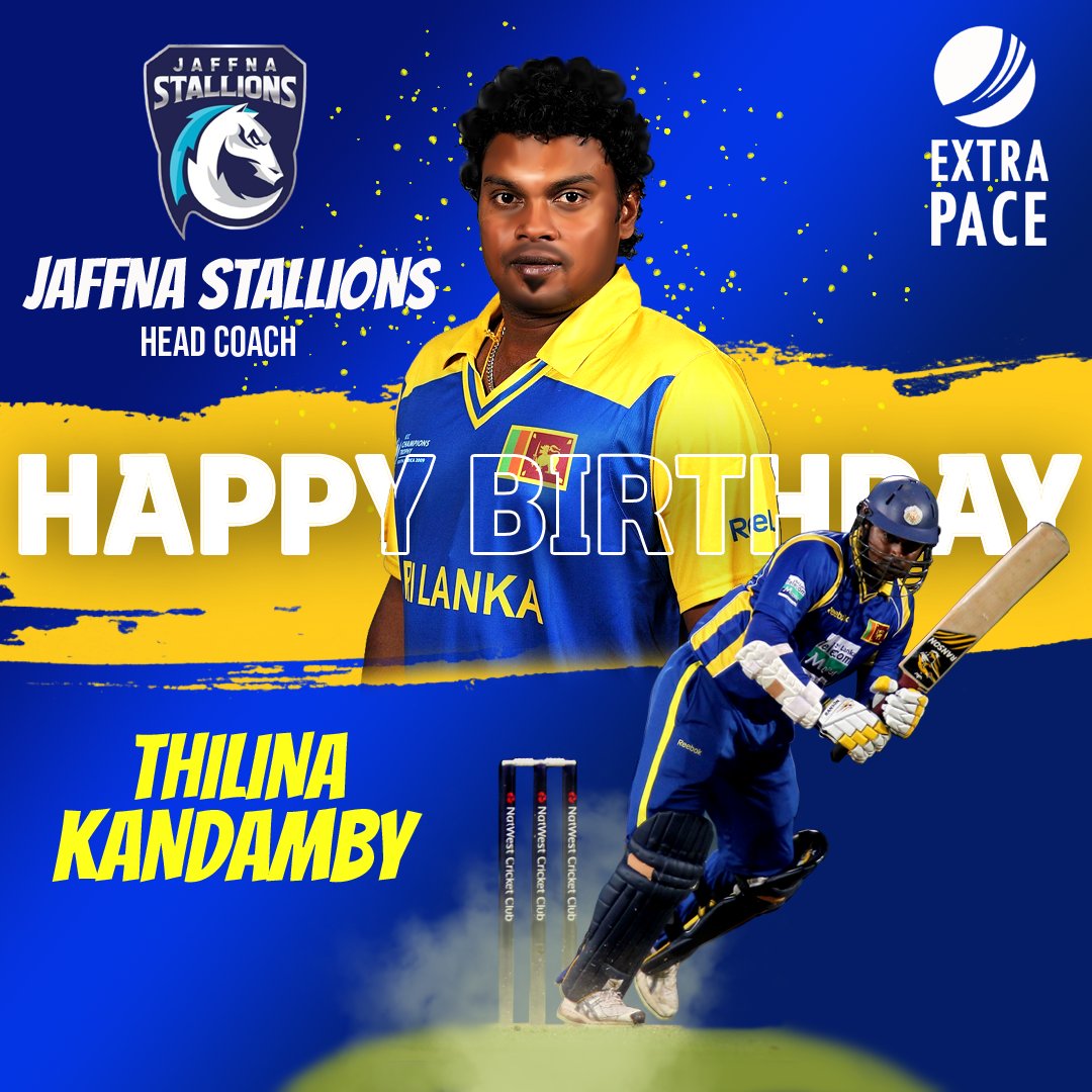 ExtraPace's tweet photo. Happy Birthday Wishes "Thilina Kandamby". Head Coach of @jaffnalpl
Wishes from #ExtraPace
#Kandamby #SriLanka #SrilankaCricket #Jaffna https://t.co/0dphD0If4C