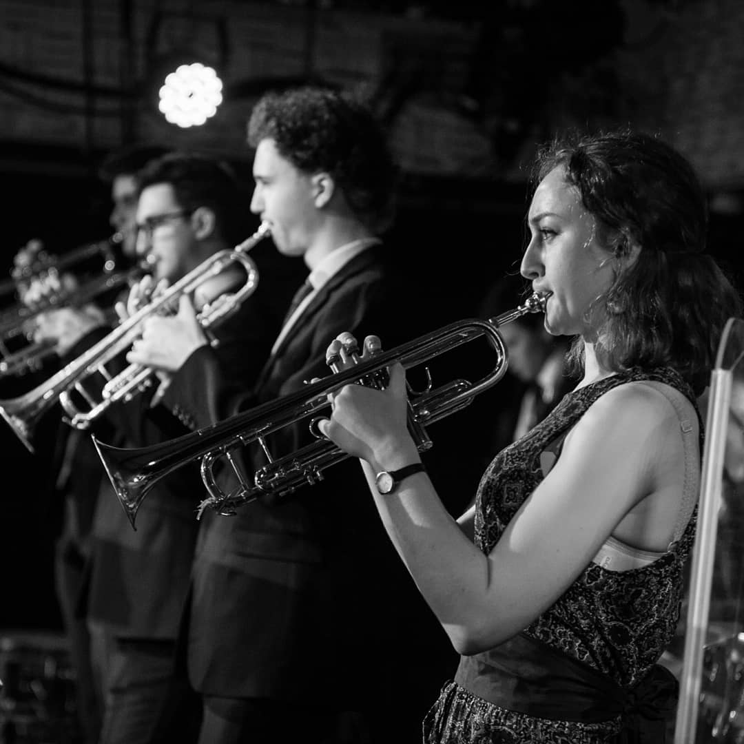 EdUniJazz's tweet photo. This week's #throwbackthursday takes you to Time Machine 2018! Did you know that this gig was ALMOST cancelled due to the famous Beast from the East? 🌨 But of course it was rescheduled and the groove reigned supreme because jazz beats snow EVERY TIME! https://t.co/168knCzAD9