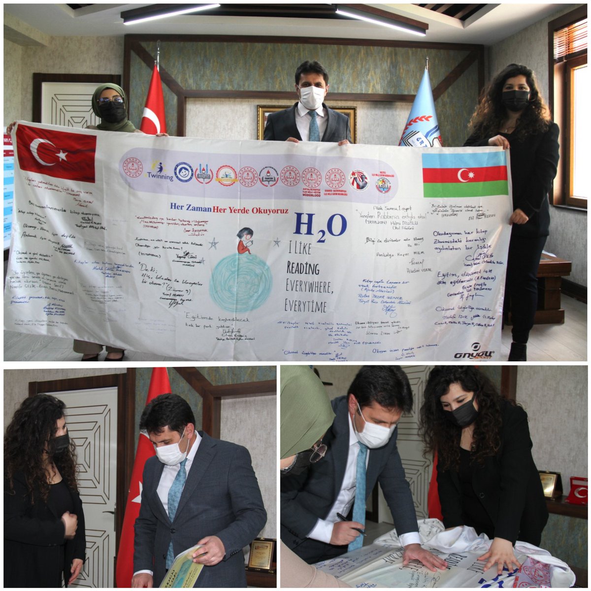 PKuzzu's tweet photo. İl milli eğitim müdürümüz Sn.Salih KAYGUSUZ beyefendiyi makamında ziyaret ederek çocuklarımızın sesinden karekodlu kitabımızı takdim ettik ve farklı projelerimizden bahsettik @ziyaselcuk @skaygusuz @OmerFarukPala25 @fatihpaca @Erzurum_Mem @eTwinningErz25 @eTwinningDestek @her_h2o https://t.co/dPD2nDxhan