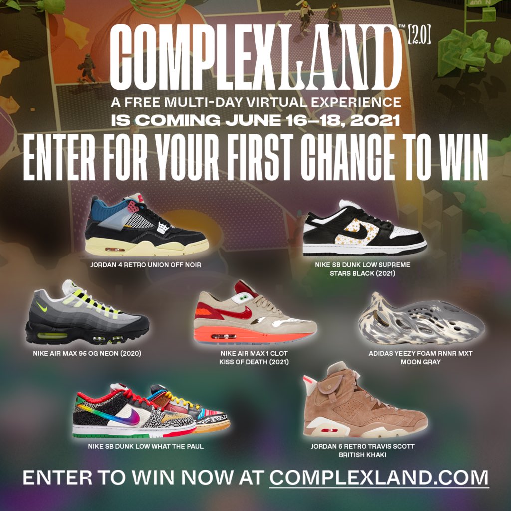 Hobart Modernisering Endelig SoleCollector.com on Twitter: "The #ComplexLand sneaker giveaway is now  live! ENTER: https://t.co/vcP3RakWx5 https://t.co/KTmCLBuSBG" / Twitter