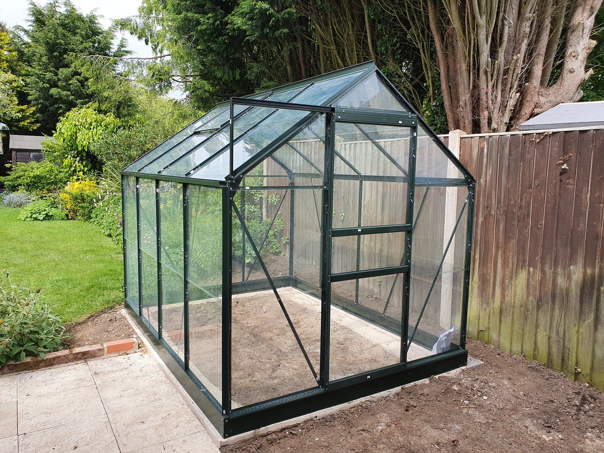Two Installs today both in Hull Halls Popular 6x6 with toughened Glass and a Halls Popular 6 x 8 with Horti Glass both in Green <a href="/JulianaGroupLtd/">Juliana Group Ltd Greenhouses</a>