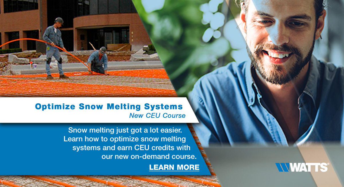 IQ2SAVEH2O's tweet photo. Snow melting just got a lot easier. Learn how to optimize snow melting systems and earn #CEU credits with our new on-demand course: https://t.co/fgDprUjS2c

#SnowMelting #SnowmeltSystem #NoMoreSnow https://t.co/elIJJbHki0