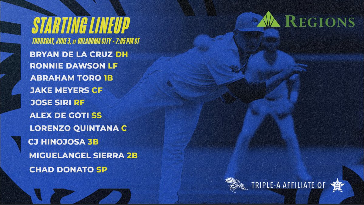 We make our first trip to Bricktown and <a href="/DonatoIam/">iam_donato</a>  makes his Skeeters debut tonight! 

📻: atmilb.com/33nZbbA
📺: MiLB.tv