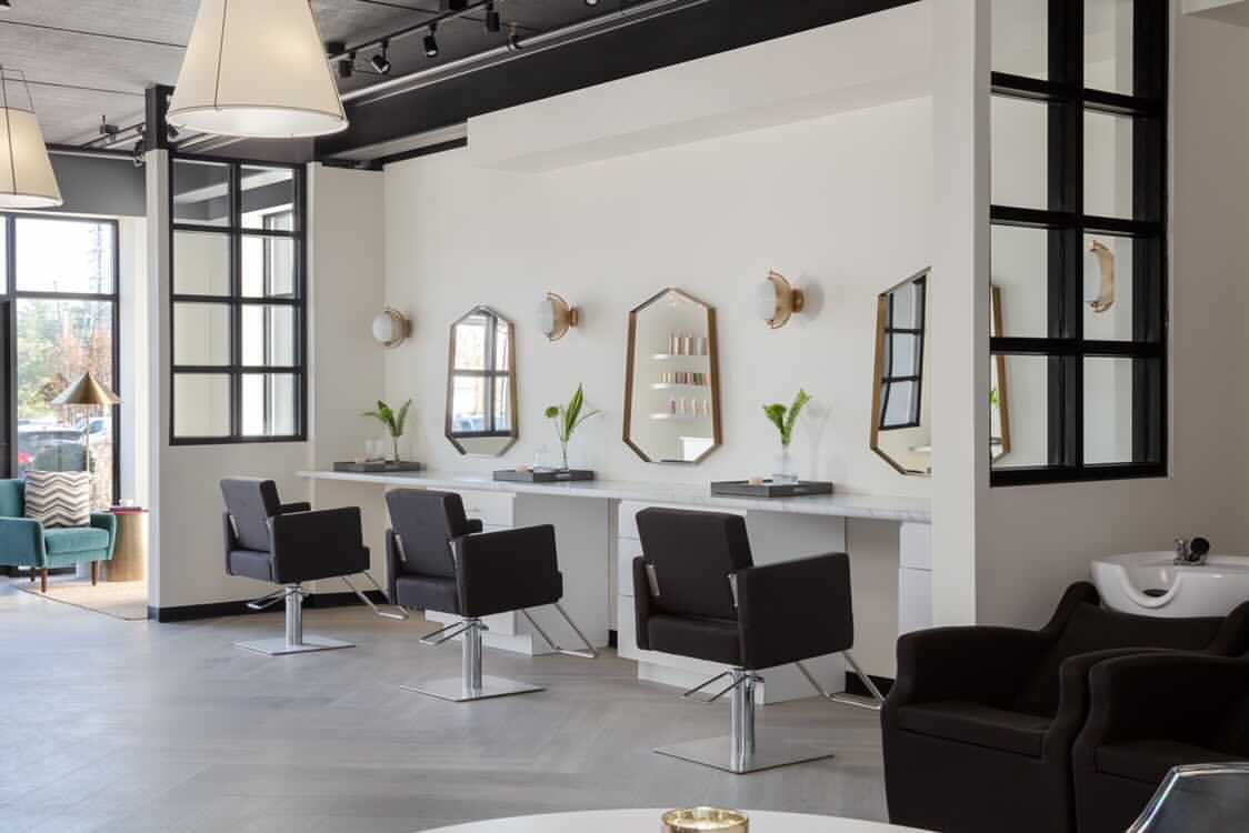 Crisp, clean, and so serene 🌿 The décor of Elizabeth &amp; Co Salon is absolute perfection. 🤍