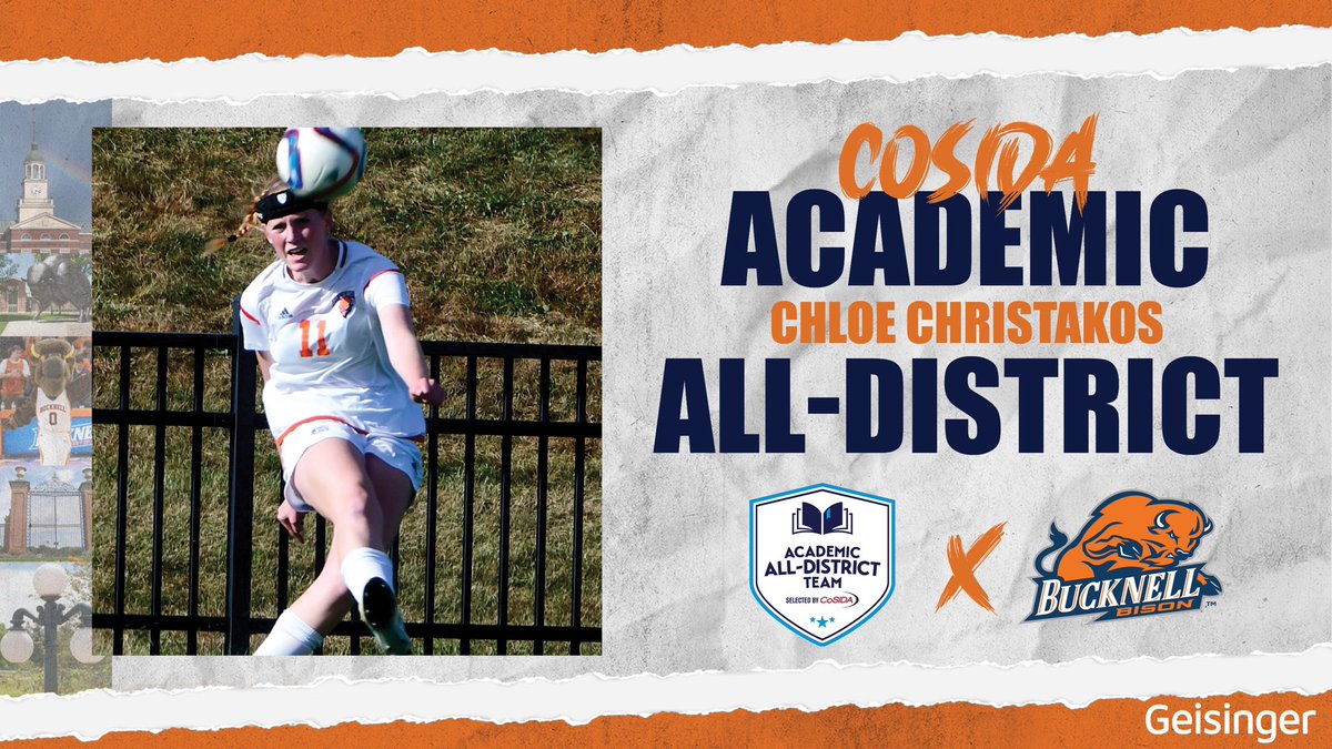 Congrats to Chloe Christakos, who was named  to the CoSIDA Academic All-District Team today! #rayBucknell #ScholarAthletes