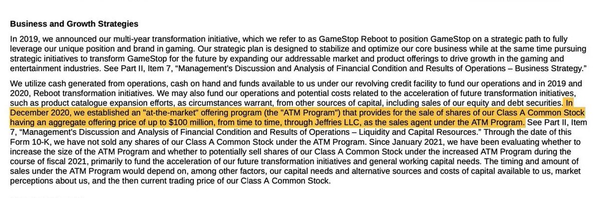 benwehrman's tweet photo. Via @GameStop 10-K from March, it's specified that Jefferies LLC is the broker responsible for their share offerings 👀 #trueifbig @TheRoaringKitty
Great spot by u/vLVw8MFI4P7SL2g9AW7u (lol)
https://t.co/9NH3aijs8S https://t.co/vVaPQSAnWL