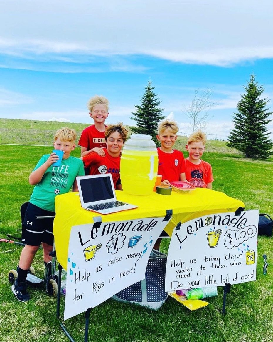 charitywater's tweet photo. Abby has been teaching her 3rd grade class about the water crisis for years. Since 2014, her students have raised over $24,000 for clean water! A few weeks ago, they served up bright glasses of lemonade to raise an additional $300 in just two hours. Incredible! https://t.co/FcyLEgkGFD
