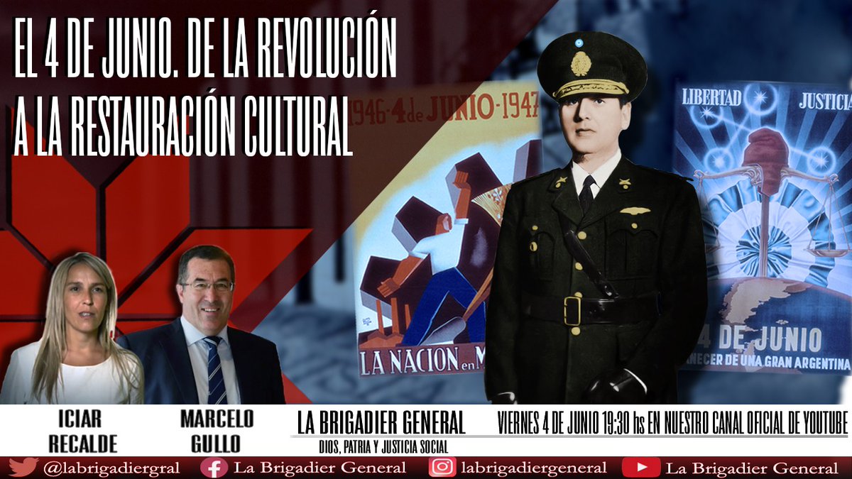 jose_diaz_lbg's tweet photo. Mañana. Por nuestro canal de YouTube. Recordamos la Revolución que cambió para siempre a nuestra Patria. Y de paso, el tercer aniversario de LBG.
#LaBrigadierGeneral
#IciarRecalde
#MarceloGullo
#Revolicion1943 https://t.co/i3EyTMcN19