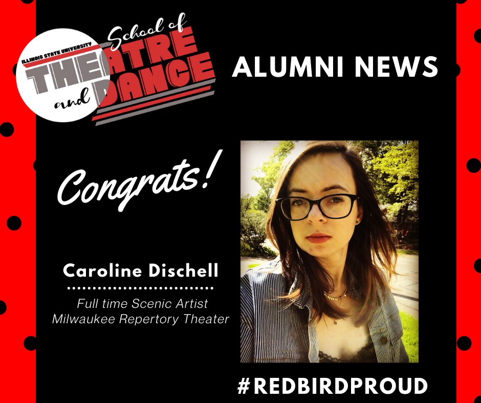 Applause is in order for alum Caroline Dischell '20, who recently joined Milwaukee Repertory Theatre as a full time Scenic Artist. 

Congratulations, Caroline!

#redbirdproud #sotdalumni #isualumni