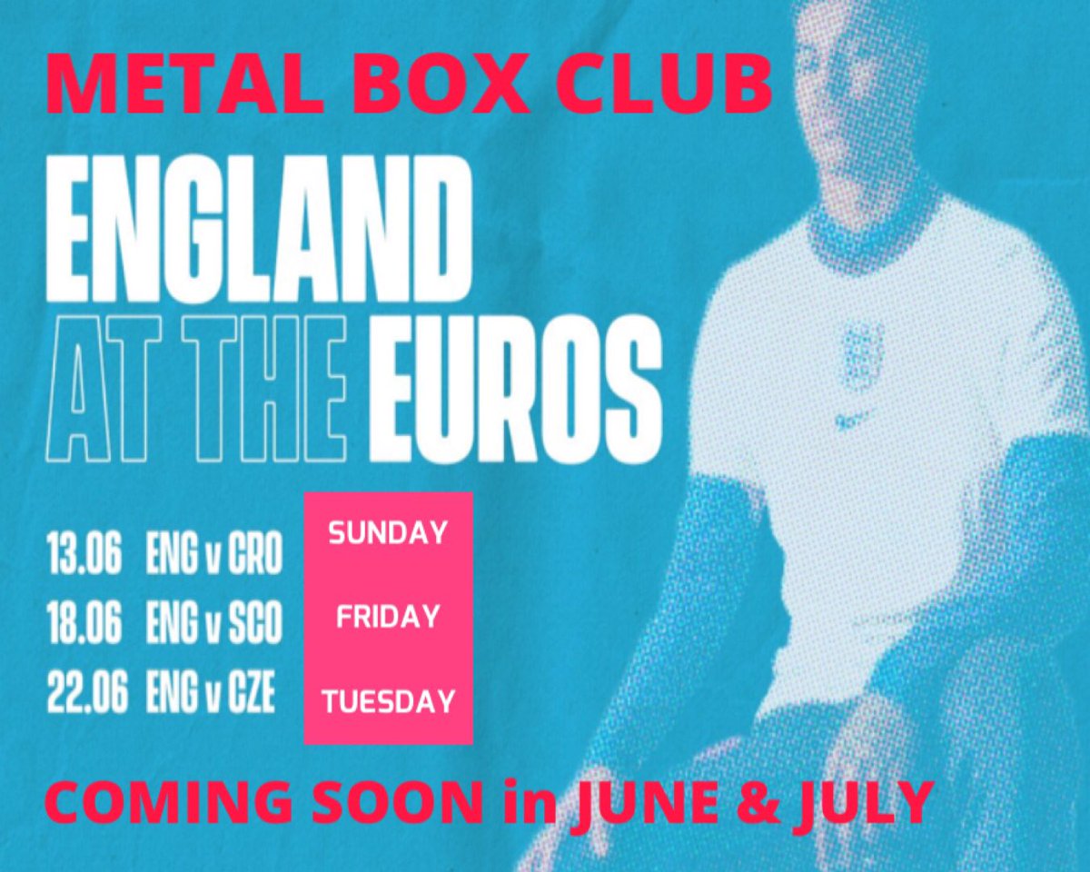 MetalboxClub's tweet image. Coming soon in June @MetalboxClub ...more Saturday Night LIVE..... Miggy on 5th, @stevecharles6 on 12th

Wednesdays &amp;amp; Sunday’s BINGO

And don’t forget the @EURO2020 
@EnglandFootball v @ScotlandNT on Friday 18th
⚽️⚽️⚽️⚽️⚽️⚽️⚽️⚽️⚽️⚽️

#whatsoninliverpool #liveinliverpool