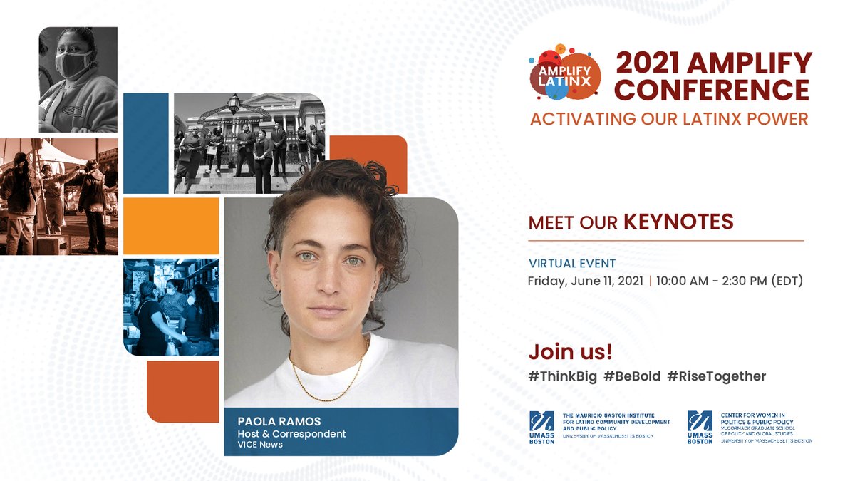 We are honored to announce that <a href="/paoramos/">Paola Ramos</a> Host &amp; Correspondent at <a href="/VICENews/">VICE News</a> will be a Keynote Speaker at our 2021 @AmplifyLatinx Conference! Friday, 6/11, 10AM-2:30PM.

RSVP: hubs.li/H0PtlJ30
#ThinkBig #BeBold #RiseTogether #ActivatingOurLatinxPower #2021AmplifyConference