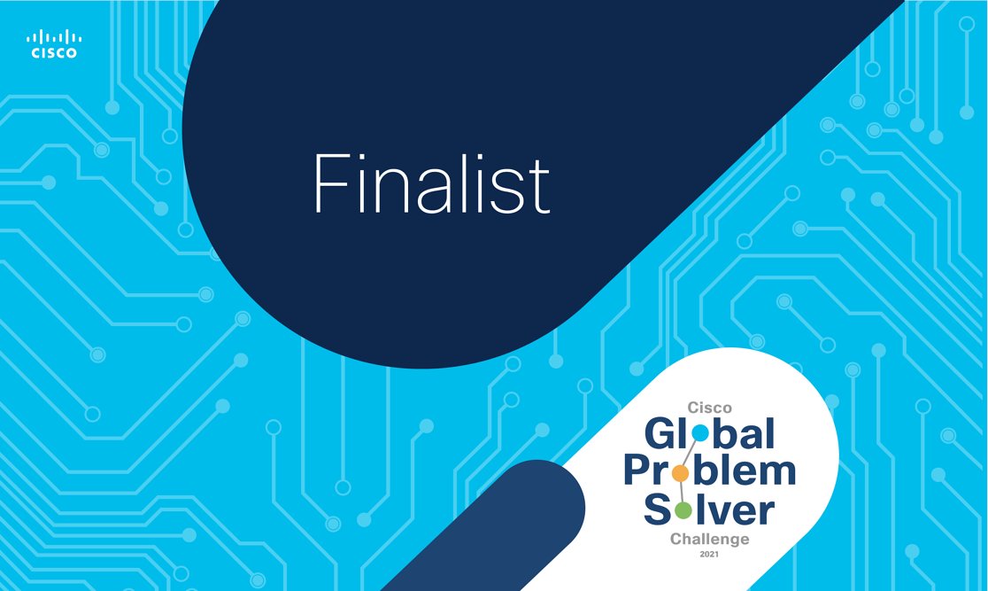 We have exciting news to share, we are <a href="/CiscoChallenge/">Cisco Global Problem Solver Challenge</a> Finalists! You can vote for us to win the <a href="/Cisco/">Cisco</a> #GlobalProblemSolverChallenge 2021 People's Choice Award, worth $10K USD, on the Challenge website here. ➡️ buff.ly/2TA0v9n
<a href="/CiscoChallenge/">Cisco Global Problem Solver Challenge</a>