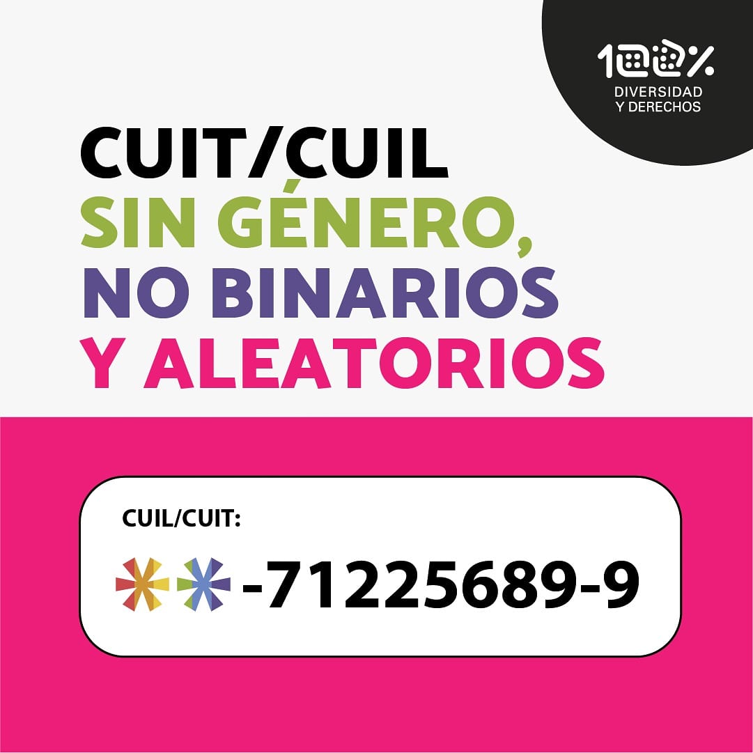 100% diversidad y derechos on Twitter: &quot;¡Tenemos CUIL/CUIT sin género!… &quot;