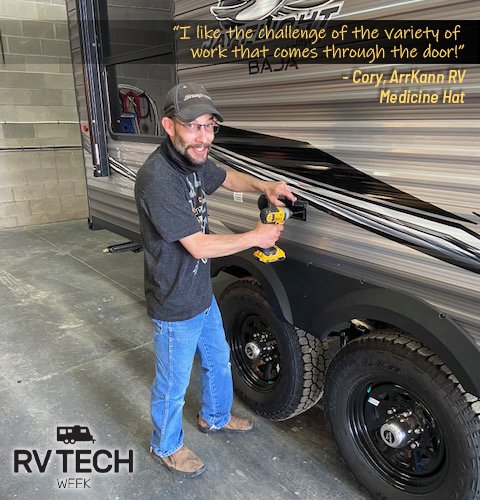 ArrKannRV's tweet photo. Today is Day 3 of RV Tech Week! Did you know RV Service Technicians troubleshoot, repair and service EVERYTHING in the RV except the engine?! If you like a ton of variety in a job, this just may be the right career path for you! @RVCareers #RVTechWeek #RVCareers #RVTechs https://t.co/Sck2fsJD29