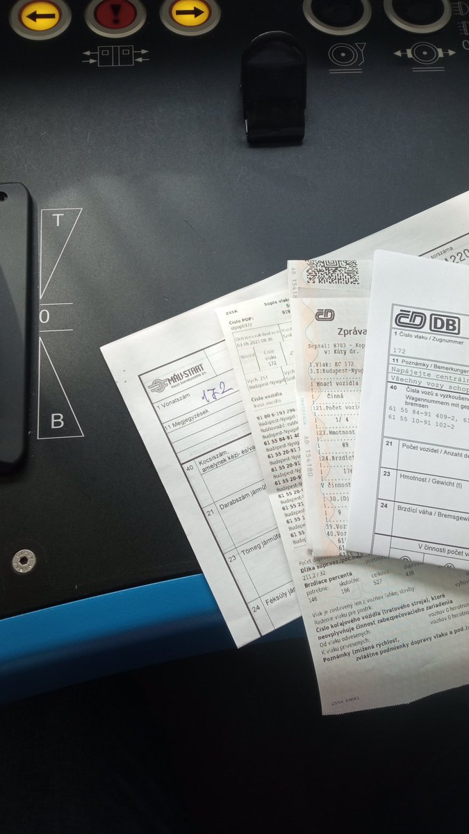 🇭🇺 ➡️ 🇸🇰 ➡️ 🇨🇿 ➡️ 🇩🇪 = 4️⃣ státy (cca 1.300 km 🛤️), 3️⃣ různé napájecí systémy ⚡ , 2️⃣ různé sběrače proudu 〰️ = pro celou trasu, 1️⃣ lokomotiva #Siemens #Vectron #ČD 🚄 💪🏻 👏🏻 Vmax = 200 km/h, EC 172/173.  👍🏻 😃 🏆