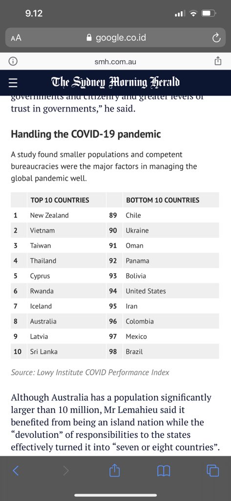 Jangan sedih. Top 10 negara terbaik mengatasi Covid aja gak boleh masup kok...