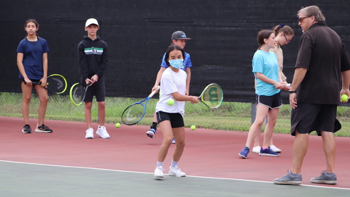LakeDallasISD's tweet photo. Our first tennis summer camp wrapped up today, with student-athletes learning the fundamentals of the sport! Two more tennis camps are planned for this summer, and other camps are also available. See a list of all athletic camp offerings at https://t.co/5Isc4w8RwC. https://t.co/f3P6GQaT3W