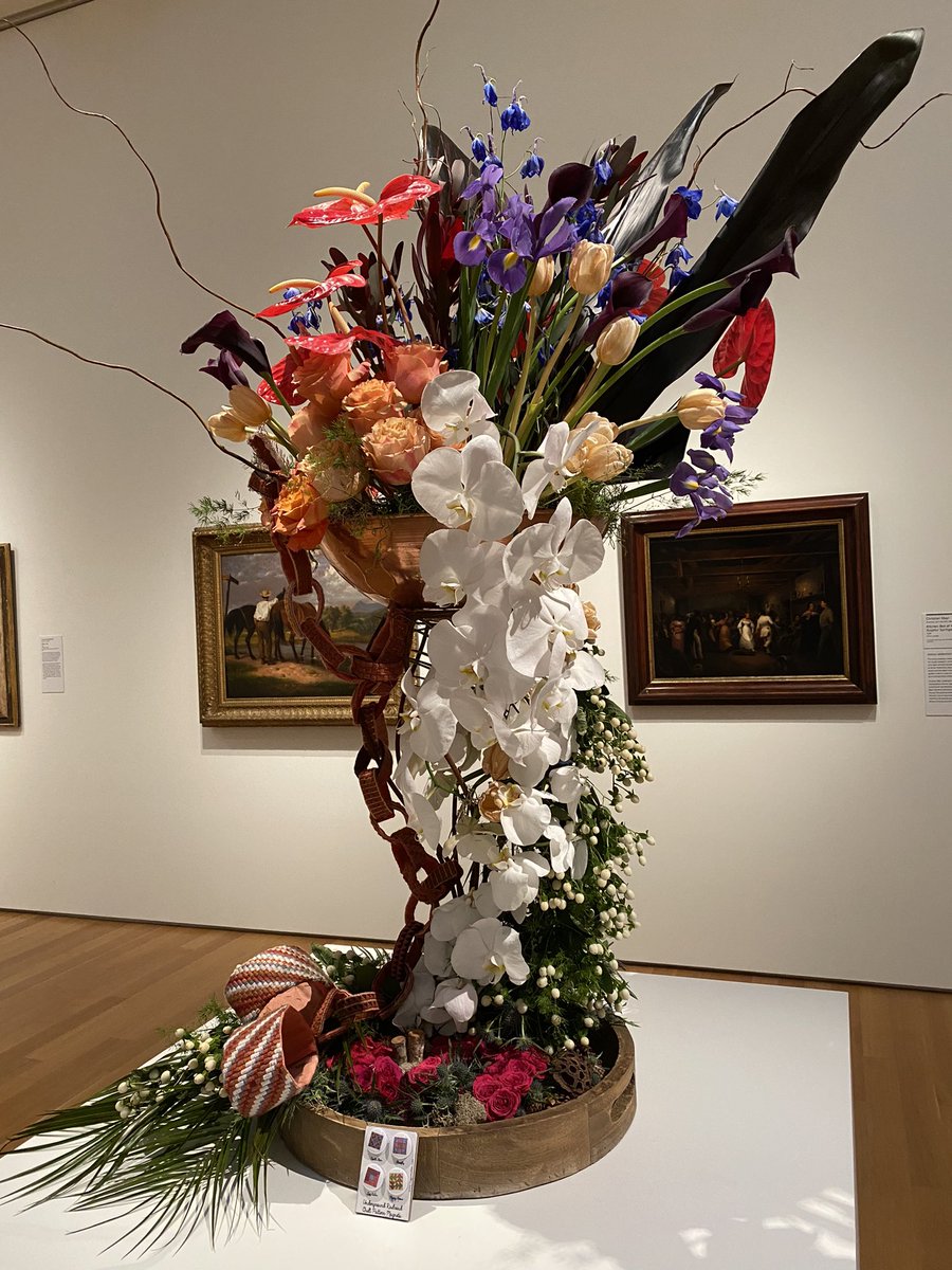 AmyKStrecker's tweet photo. GREAT to be #backinbloom @ncartmuseum! Impressed by this amazing creation by Diane Makgill. Glad @dukeenergy could support this fab event! #artinbloom https://t.co/28evjeLdvM