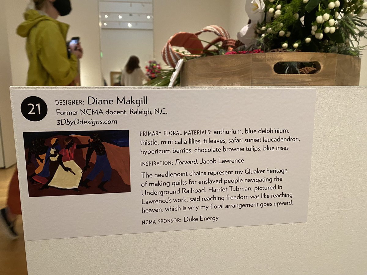 AmyKStrecker's tweet photo. GREAT to be #backinbloom @ncartmuseum! Impressed by this amazing creation by Diane Makgill. Glad @dukeenergy could support this fab event! #artinbloom https://t.co/28evjeLdvM