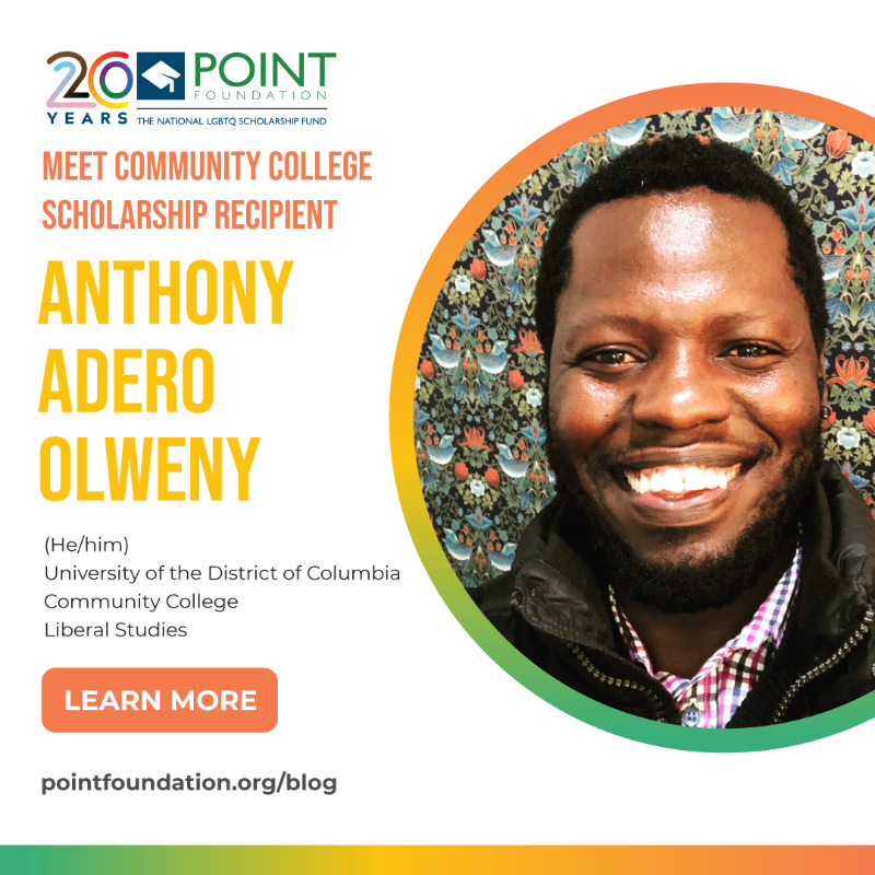 PointFoundation's tweet photo. "College helps one aspire to understand other people and life."  
  
Learn more about #PointCommunityCollege Scholarship recipient Anthony Adero Olweny in the latest Meet The Scholar series ▶️ https://t.co/dQ9KolbXpR
