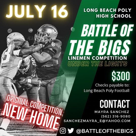 BattleOfTheBigs's tweet photo. Here. We. GO!

July 16.

UNDER THE LIGHTS!

Please message the contact information on the flyer or DM us for entry!

ONCE WE HIT 16 TEAMS WE'RE FULL SO MAKE SURE TO GET IN WHILE YOU CAN!

#BOB #battleofthebigs https://t.co/VHSfHVNSEv