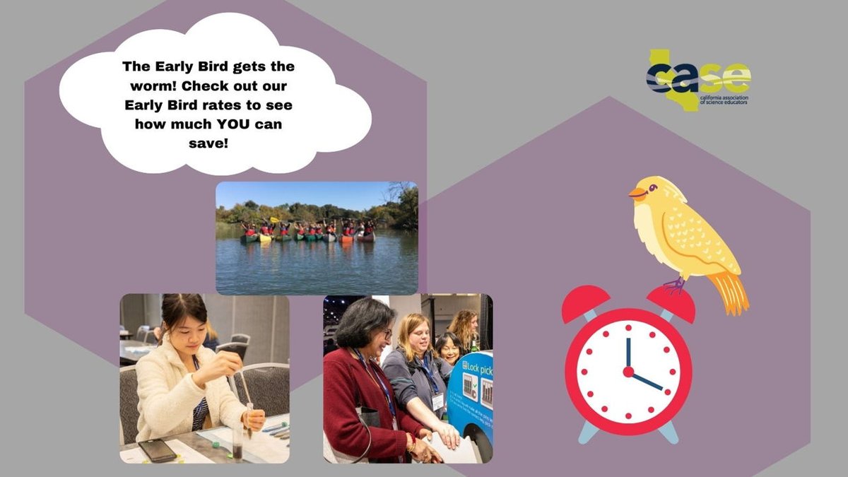 Did you miss out on the Super Bird rate? Don't worry! You can still save big with our Early Bird rate. This rate is $40 less for members AND nonmembers than the regular rate. Register today! s7.goeshow.com/csta/annual/20…

#CAscience21 #CASEexperience21