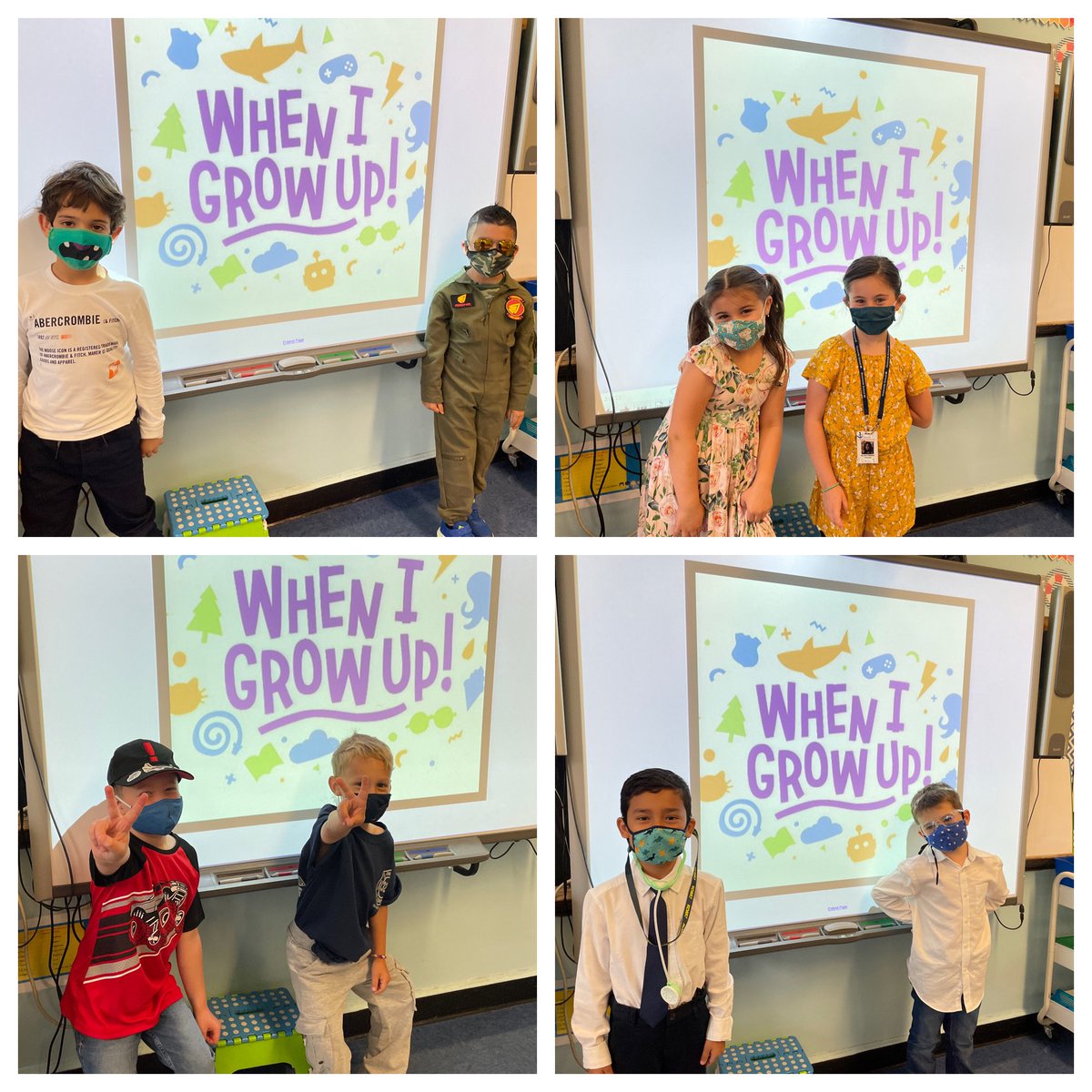 When we grow up... 💭👩‍🏫👨‍🚒👮‍♂️👩‍⚕️ #SpiritWeek #CareerDay