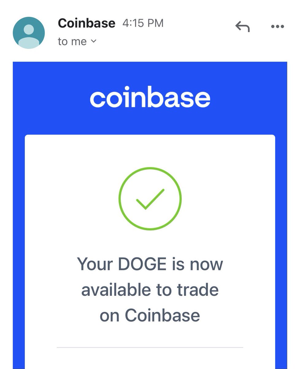 schaselyric's tweet photo. @Danology4 @coinbase @CoinbasePro First @coinbase #Dogecoin purchase made ๐ฅณ๐๐๐ #DogeCoinbase https://t.co/klzf8WxM9A