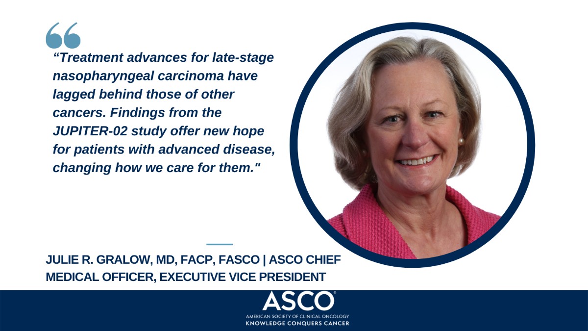 #ASCO21 Press Release: JUPITER-02 Trial- Toripalimab plus standard first-line chemo significantly delayed disease progression for pts w recurrent or metastatic nasopharyngeal carcinoma fal.cn/3fQ5G #hncsm #immunoonc