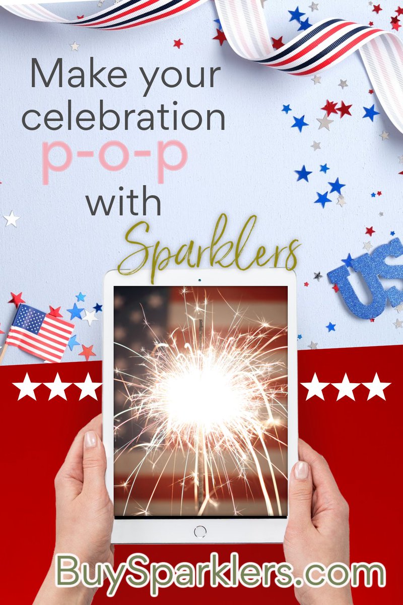 buysparklers's tweet photo. Make your Fourth of July celebration P-O-P with sparklers from https://t.co/OmRstY6Rk4!  #fourthofjuly https://t.co/RPtb25JlyW