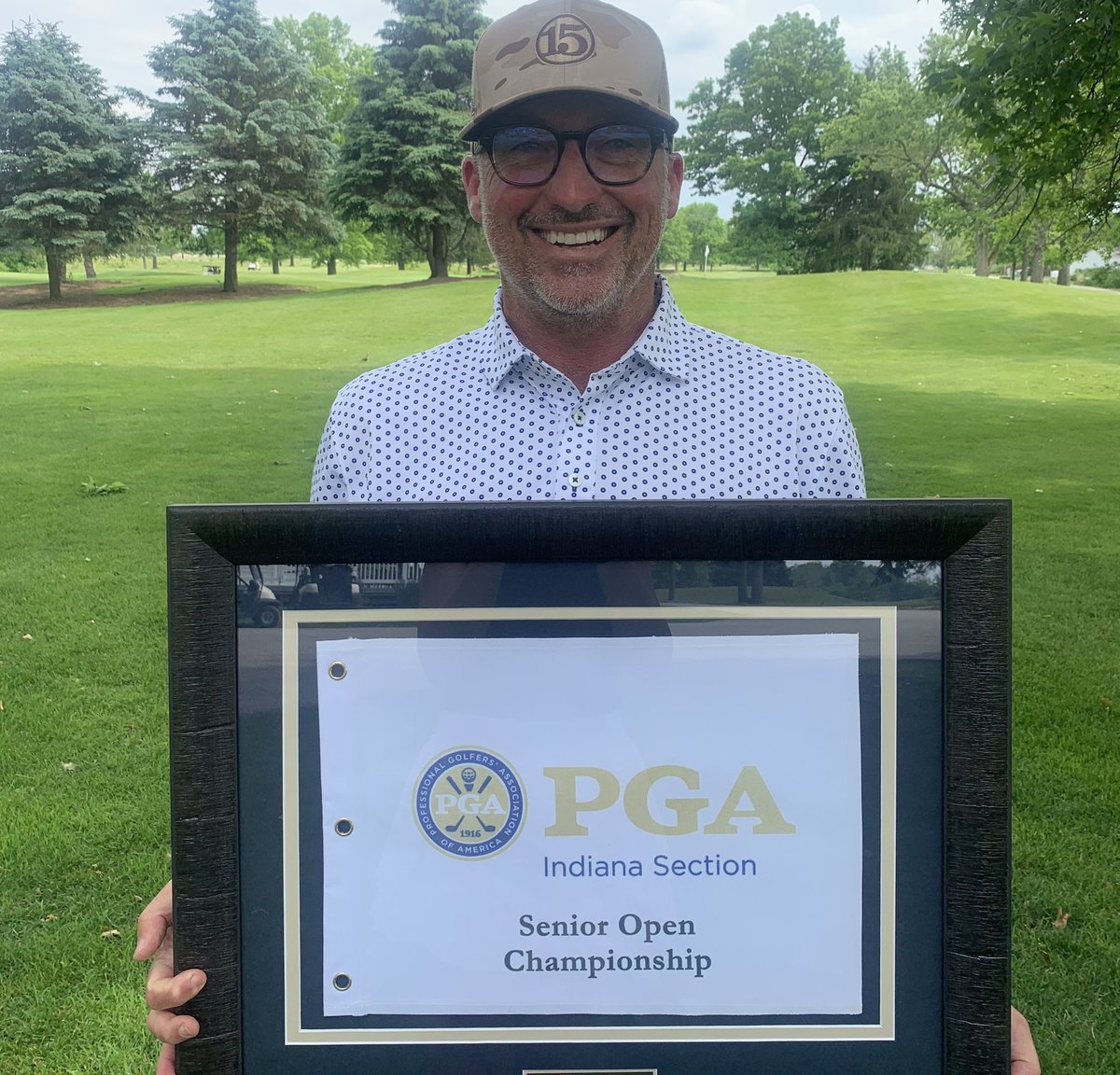 IndianaGolf's tweet photo. Chris Smith is the Indiana PGA Senior Open Champion! Smith shot an 8-under-par, 64 today to beat Alan Schulte and Scott Pieri by one shot. 

Learn more:
https://t.co/zeznbgfD7p https://t.co/wlnWkHRhGR
