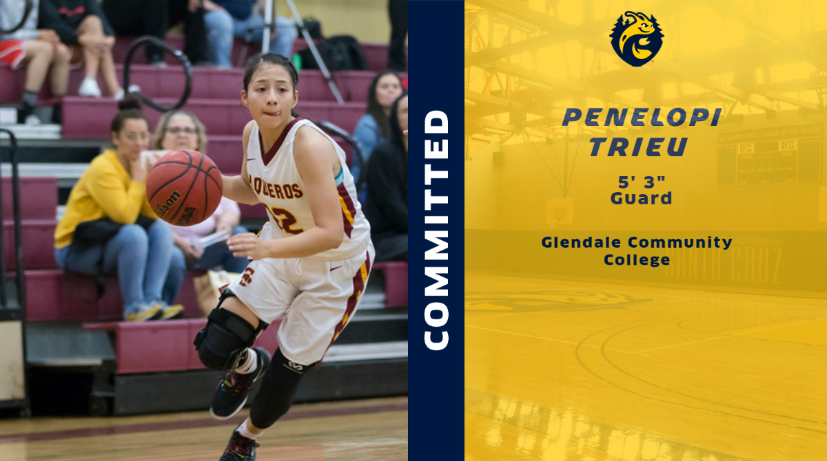 UCSCAthletics's tweet photo. Another Glendale CC Vaquero is coming north for @ucscwbb!
Penelopi averaged 11.5 points and 36.6% from three last season, and was also Academic All State.
Can't wait to see you in Santa Cruz!
#goslugs #yes2ucsc https://t.co/epU0GuszPa