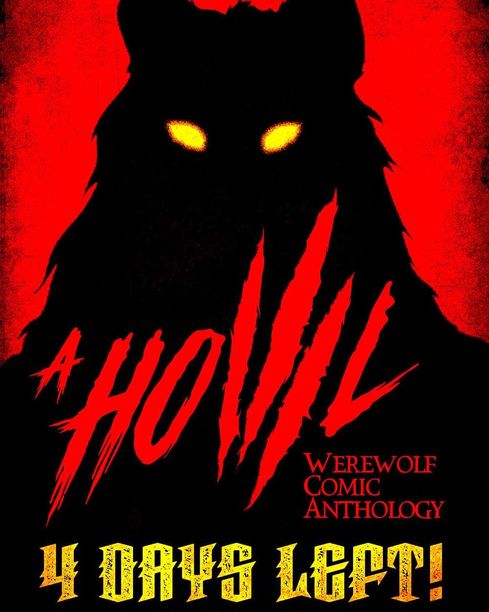 🐺 4 days left in our campaign! 🐺

I'd appreciate it if you gave us a share ❤ We have such an amazing collection of artists and writers gathered together to work on this collection! 💕
#AHowl #comic #comics #indiecomics #WerewolfWednesday #werewolves #art #dailyart #kickstarter