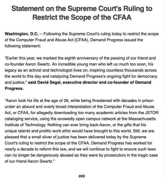 Demand Progress tweet media