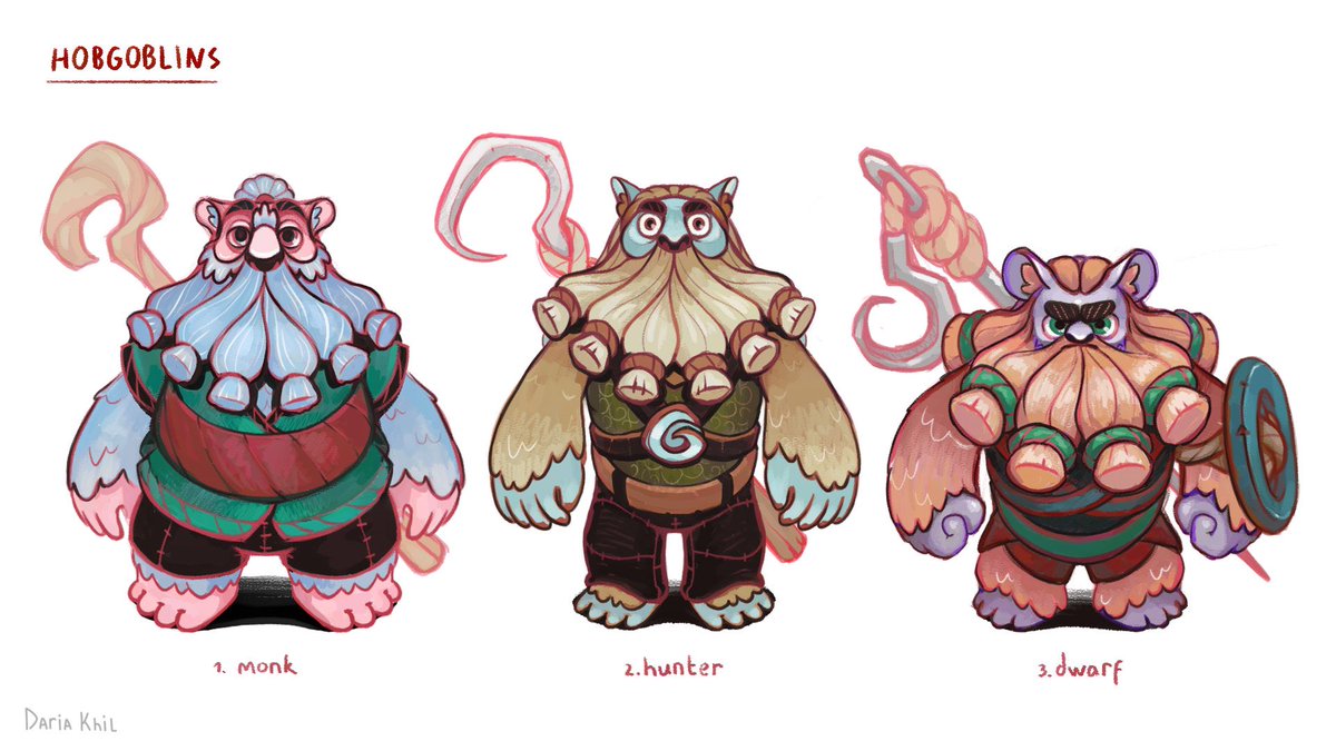 Need to choose one hobgoblin design for sculpting 🙃
#art #characterdesign #characterart #OC #artwork #artist #sketch #drawing #indiegame #gamedev #WIP #fantasy