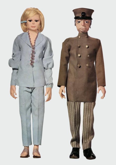 Some of my chums were wondering what characters from #Thunderbirds would look like as #CaptainScarlet puppets. So I went and produced this truly cursed image. Enjoy! <a href="/GerryAndersonTV/">Gerry Anderson</a>