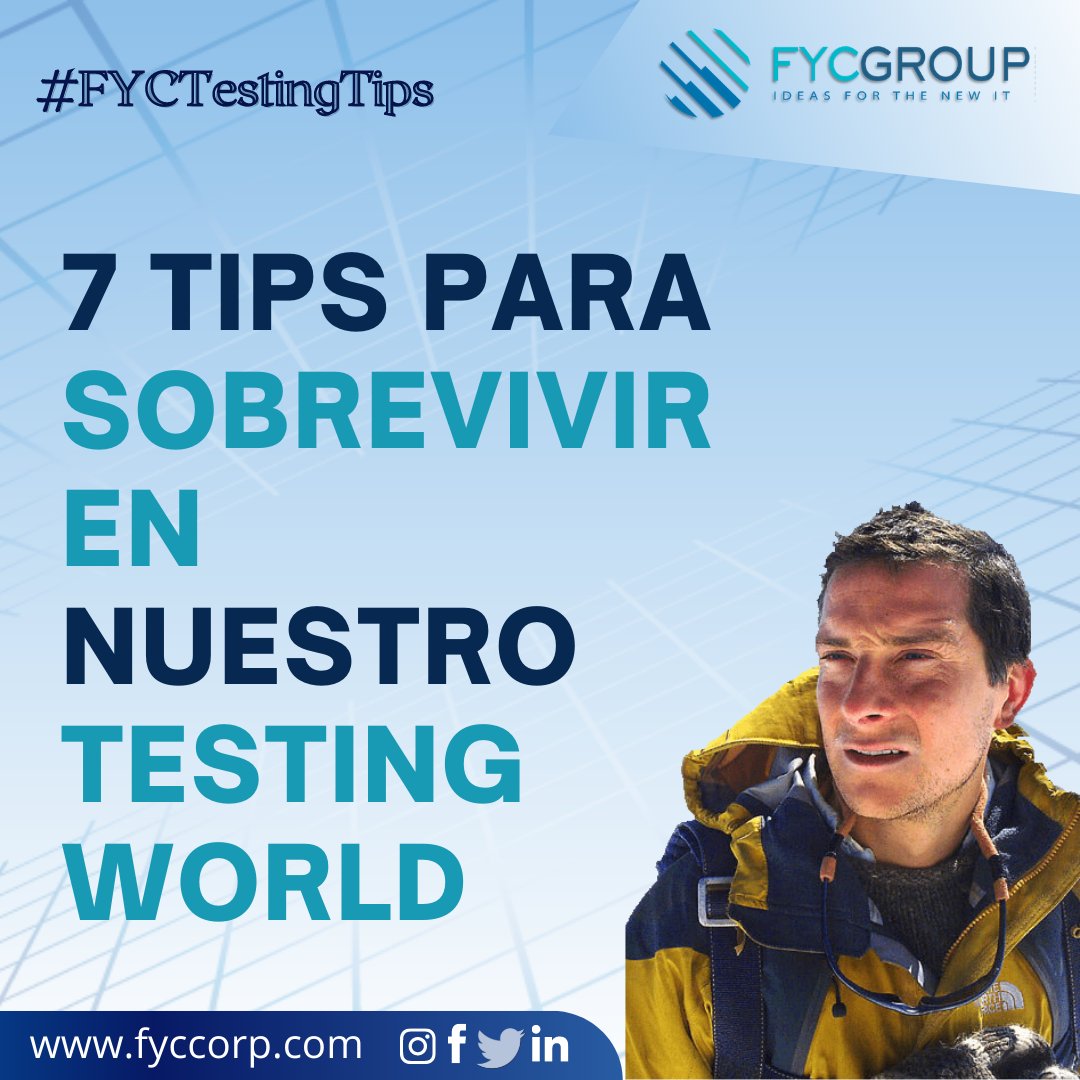 fycgroup's tweet image. Y hoy en #FYCTestingTips 🐞
🌎7 TIPS para sobrevivir en nuestro Testing World 🌎
Miralo aquí 👇👇👇👇
bit.ly/3fO26ky

#PruebasdeSoftware #CalidaddeSoftware #STLC #ISTQB #SSTQB #HASTQB #SoftwareTesters #SoftwareBugs #PruebasManuales #PruebasAutomatizadas #Testing