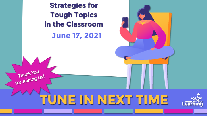 SFLOK2Ask's tweet photo. Join us for our next #OK2Ask Chat: 
Strategies for Tough Topics in the Classroom on Thursday, June 17, at 8PM, EDT. #TeachersFirst https://t.co/6lAkVh7wrN