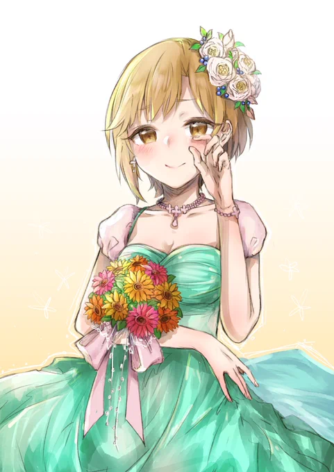 おはようこまざいます。
デレでブライダルガシャ更新ですね。
 やっぱみんな担当の花嫁姿見たいよね～
誰が来てもcelebrateしたいですね。 
今日もよろしくお願いします。 