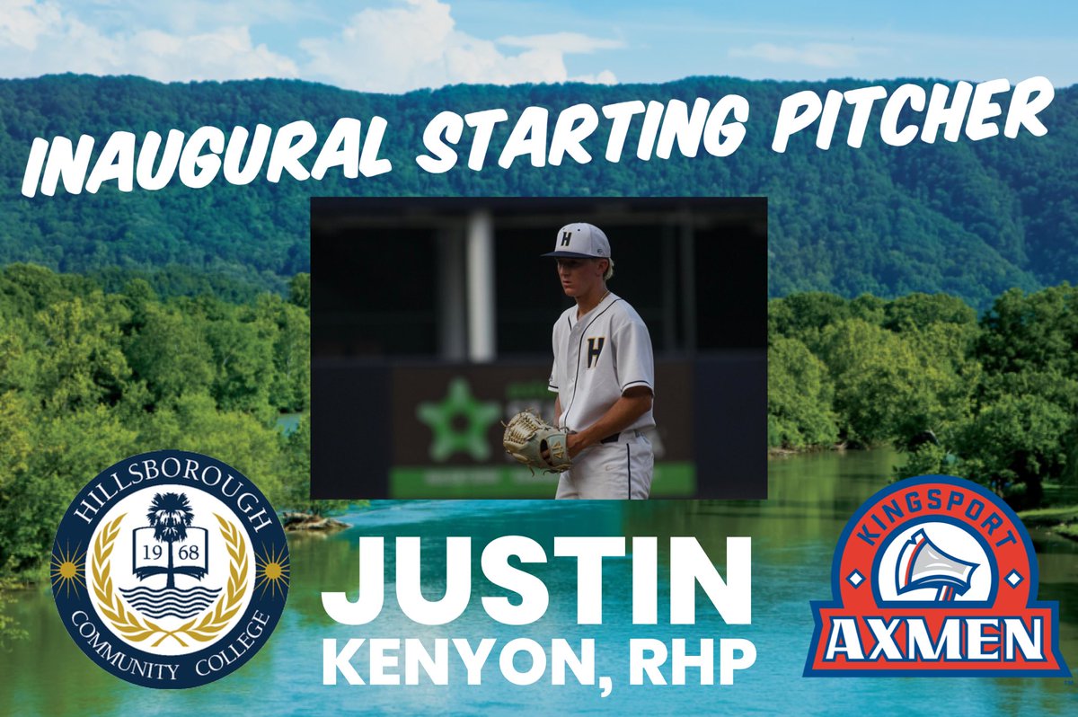 👏 On the mound tonight is <a href="/JustinKenyon_/">ᴊᴘ</a> who will serve as the first ever <a href="/KingsportAxmen/">Kingsport Axmen</a> starting pitcher! 🪓⚾️