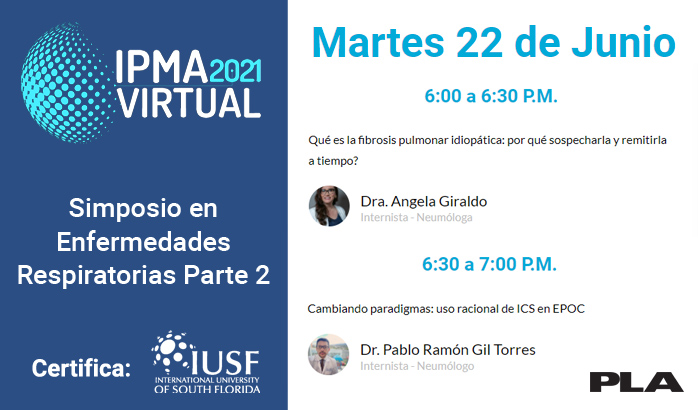 PlaExportEd's tweet photo. Las enfermedades respiratorias también serán temas que se abordarán en nuestro congreso médico IPMA 2021, inscríbete ahora y vincúlate a partir del 21 de junio: https://t.co/wUUF7CipQP https://t.co/Gcg7V2eFok
